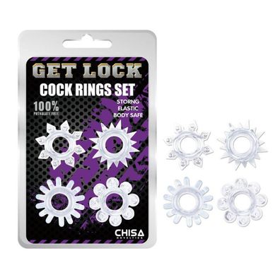 Get Lock Cock Rings Set-Klar