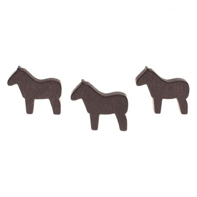 Pferd - 28x25x8mm - dunkelbraun