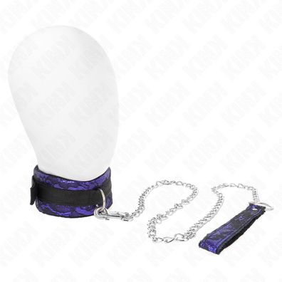 Kurzer Samt Spitze Halskette mit Gürtel 105 Cm mit Nylon Trim 44 X 5,5 Cm