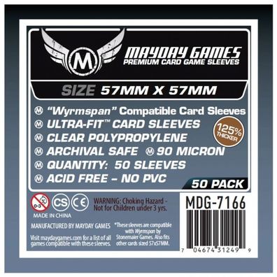 Premium - Schwingenschlag/Wyrmspan kompatibel - Card Sleeves (50 Stück) - ca. 57x57m