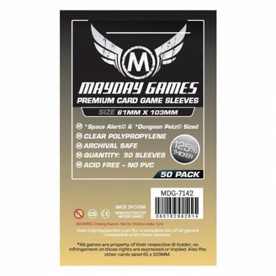 Premium Space Card Sleeve Space Alert (50 Stück) 61x103mm - 7142 - Kartenhüllen