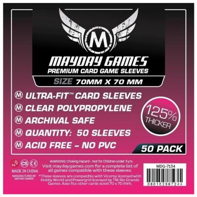 Premium Small Square Card Sleeves (50 Stück) 70x70mm - 7134 - Kartenhüllen