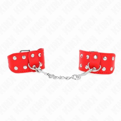 Armbänder mit doppelter Reihe von verstellbaren Nieten Rot