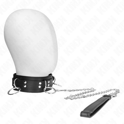 Kink - 3 Ring Sklaverei Halskette mit Riemen 80 Cm 53 X 5 Cm