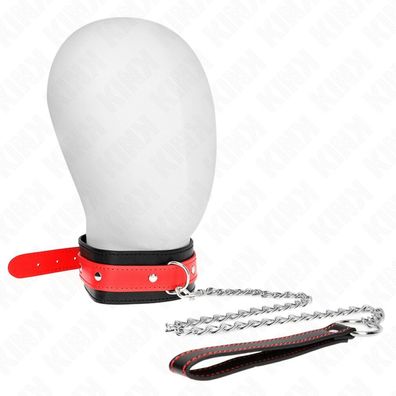 Kink - Halskette mit rotem Band 65 Cm Verstellbar 36-43 Cm X 5 Cm