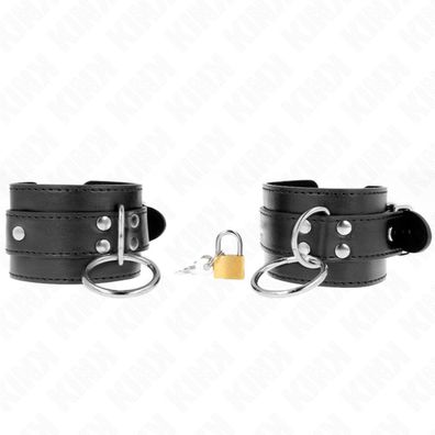 Kink - O-Ring Locked Wrist Restraints Schwarz Einstellbar 20-28 Cm X 5.5 Cm