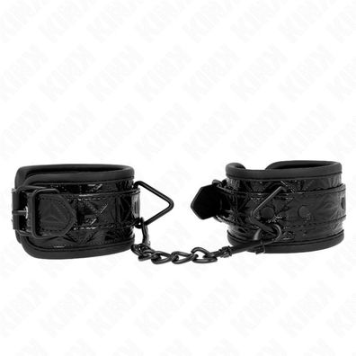 Kink - Diamond Pattern Wrist Restraints Schwarz Einstellbar 17-26 Cm X 5.5 Cm