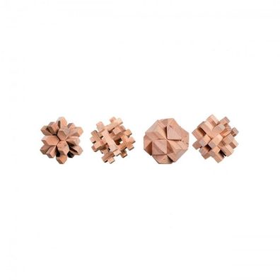 Puzzleset I - Buche - Level 2 - 4 unterschiedliche Knobelspiele
