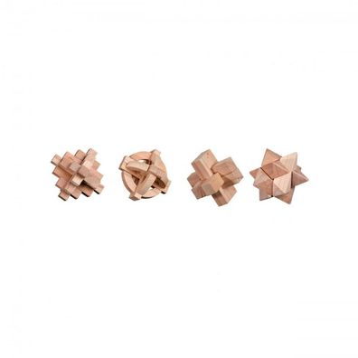 Puzzleset II - Buche - Level 2 - 4 unterschiedliche Knobelspiele