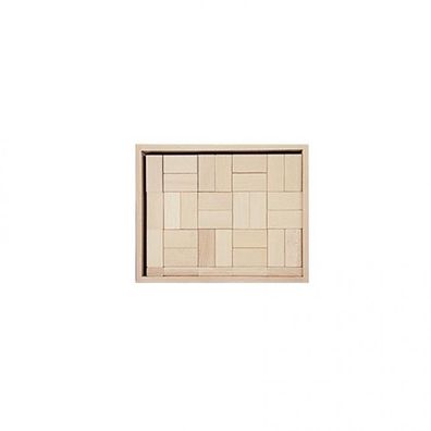 Quaderbausteine im Kasten - natur - 117 Bauklötze - 33mm