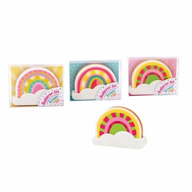 Radierer Regenbogen - 3-fach sortiert