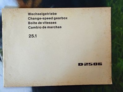 Ersatzteilliste Wechselgetriebe 25.1 D 2506 Deutsch