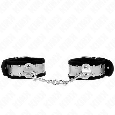Kink - Dünne Handgelenkfesseln Schwarz / Silber 30 X 4 Cm