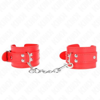 Kink - Einfache Handgelenkfesseln Rot Einstellbar 20-23 Cm X 5.5 Cm