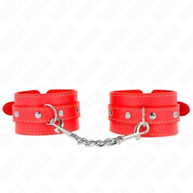 Kink - Dünne Handgelenkfesseln Rot Einstellbar 21-33 Cm