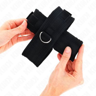 Kink - Kreuz Manschetten Schwarz 34 X 5.5 Cm