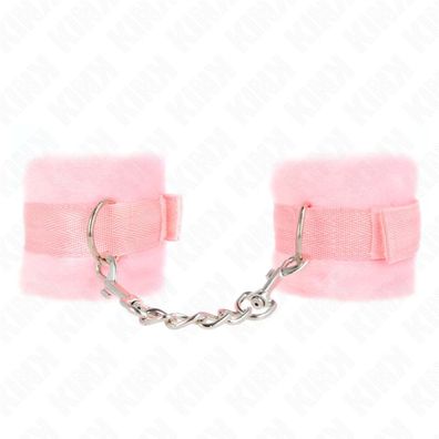 Kink - Anfänger Pelz Handschellen Rosa 30 X 7 Cm