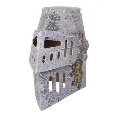 Ritterhelm silber Löwe