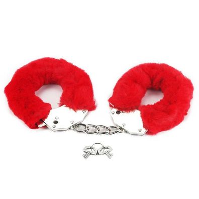 Flauschige Handschellen Rot
