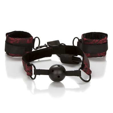 Scandal, atmungsaktiver Ballknebel mit Handschellen