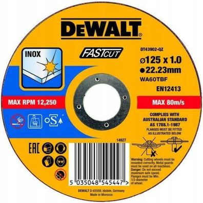 DEWALT Trennscheibe 125x1x22,23 mm Inox