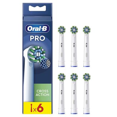 Oral-B Pro Cross Action Aufsteckbürsten 6Er-Pack (Weiß)