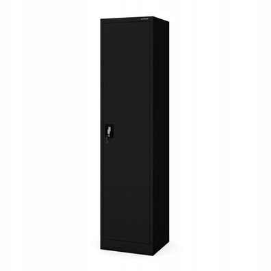 Büroschrank Aktenschrank Metallschrank Lagerschrank 185 x 45 x 40 cm schwarz