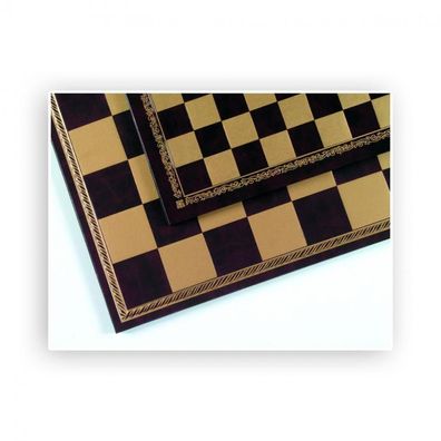 Schachbrett - Salpaleder - gold und rot - Breite 39,5 cm - Feldgröße 45 mm