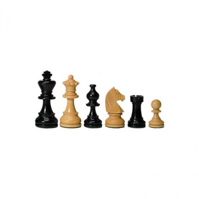Schachfiguren - Ebenholz und Buchsbaum - 76 mm