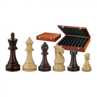 Schachfiguren - Justitian - Holz - American Staunton - Königshöhe 105 mm