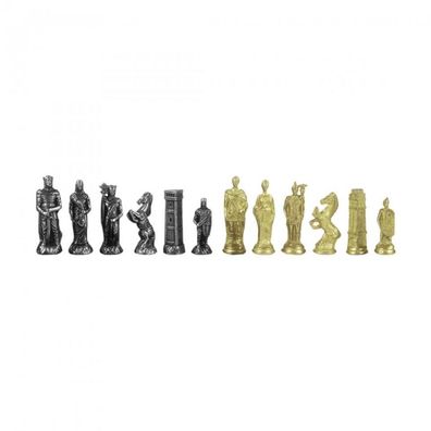 Schachfiguren - Metall - Römer-Germanen - Königshöhe 75mm