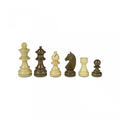 Schachfiguren - Staunton - braun - Königshöhe 76 mm