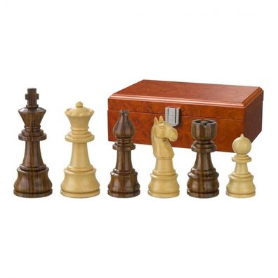 Schachfiguren - Theoderich - Holz - Burma Style - Königshöhe 95 mm