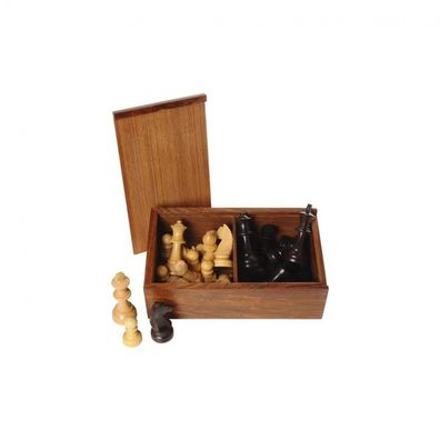 Schachfiguren schwarz-natur Königshöhe 90 mm
