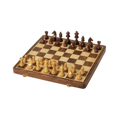 Schachkassette - Akazienholz - Intarsie - Feldgröße 40 mm - Königshöhe 70 mm