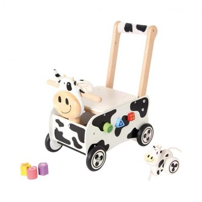 Schiebewagen Kuh schwarz - weiß