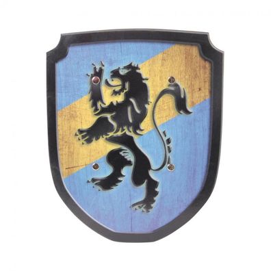 Schild blau - gelb Löwe