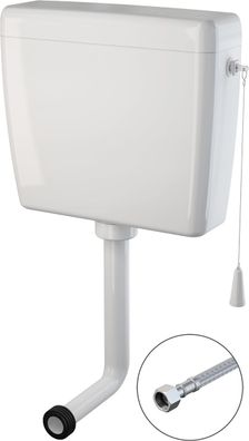 Alcadrain WC-Spülkasten A940-H-3/8"-F UNI START–STOP universal, weiß + Schlauch