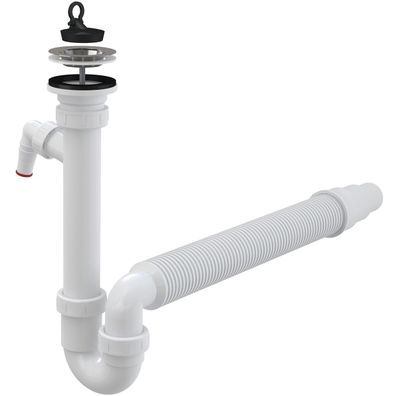 Bouchon anti-odeurs pour tuyau Alcadrain avec grille en acier inoxydable DN 70, racco