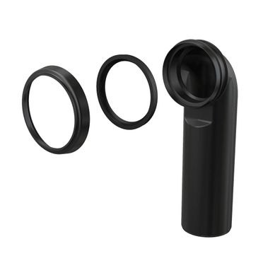 Alcadrain Abflussbogen 90° Slim für Wand-WC, DN 90 × DN 90, Länge 285 mm, PE, schwarz