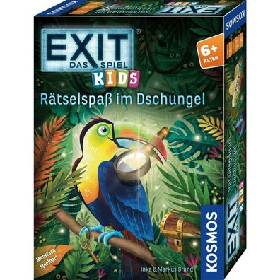KOSMOS EXIT - Das Spiel Kids: Rätselspaß im Dschungel, Partyspiel