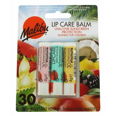 Malibu Geschenkset 3 x Lip Care Balm - WMV