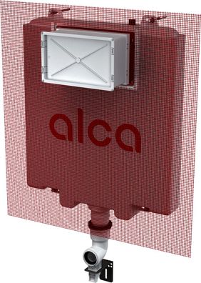 Alcadrain AM1112P Basicmodul Slim WC Spülkasten für Unterputzinstallation mit Armieru