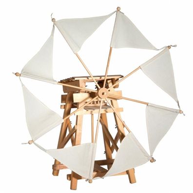 Segelwindmühle - Bausatz - natur Segel - deutsch