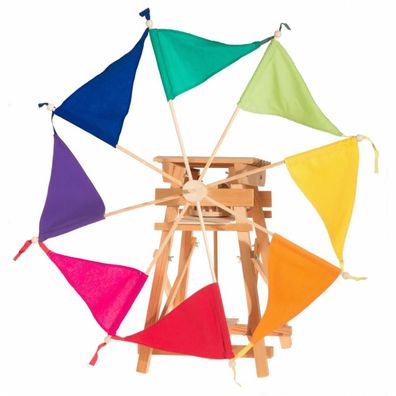Segelwindmühle - Bausatz - bunte Segel - deutsch