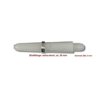 Shaft aus Nylon mit - extra short - 30 mm - weiß - 3 Stück