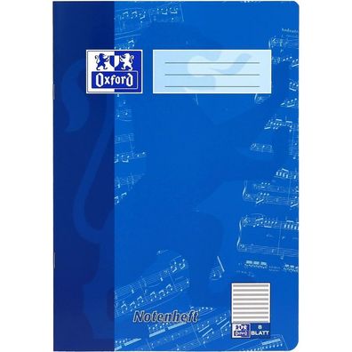 Oxford Oxford Notenheft A4 8 Blatt Lineatur 14 15Stk