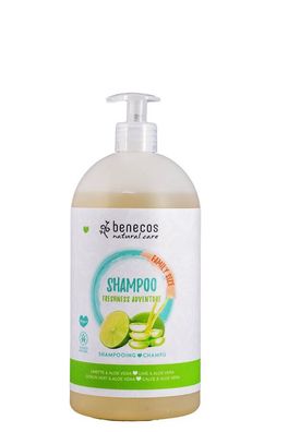 6x benecos benecos Natural Shampoo FAMILY SIZE Freshness Adventure Limette