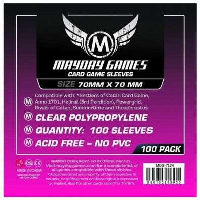 Small Square Card Sleeves (100 Stück) 70x70mm - 7124 - Kartenhüllen
