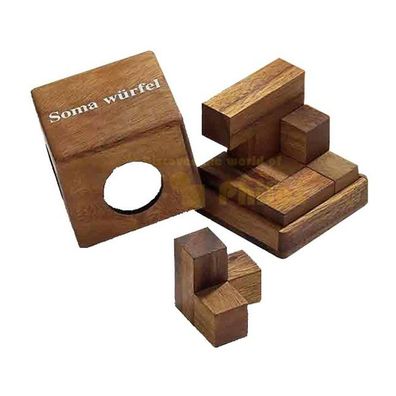 Somawürfel - klein - 7 Puzzleteile - Denkspiel - Knobelspiel - Geduldspiel